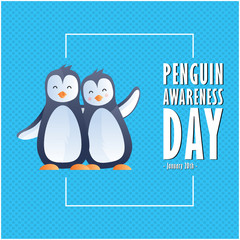 Penguin Awareness Day Vector Illustration. 