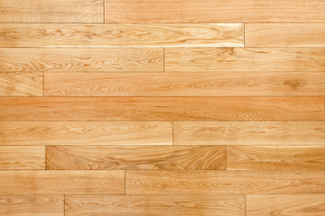 Texture of oak parquet, top view. Light oak planks background