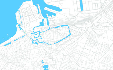 Malmo, Sweden bright vector map