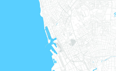 Helsingborg, Sweden bright vector map