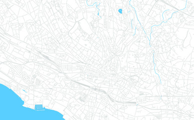 Lausanne, Switzerland bright vector map