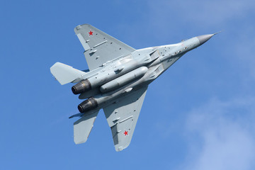Fototapeta Russian Multirole Jet Fighter MiG-35. View on belly obraz