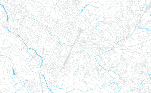 Winterthur, Switzerland Bright Vector Map