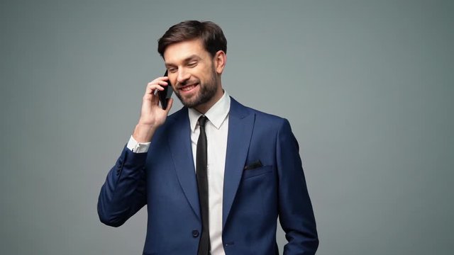 full hd video of young handsome stylish businessman - 4x slow motion
