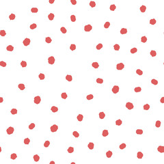 Beautiful Seamless pattern with dots small polka are red color