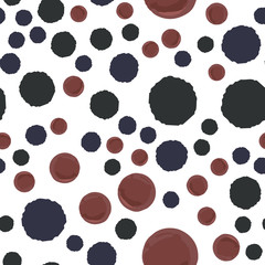 Continuous pattern polka dots two colors