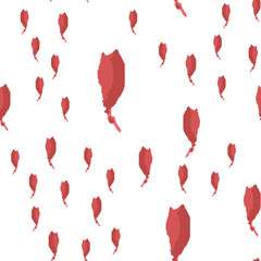 Continuous pattern with brush strokes is red color