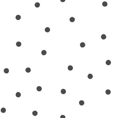 Elegant Seamless pattern with polka dots is black color