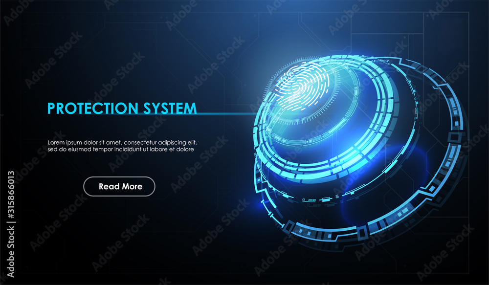 Poster digital futuristic user interfaces, hud for app and web. abstract technology ui futuristic concept h