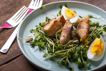 sprouts and mackerel salad