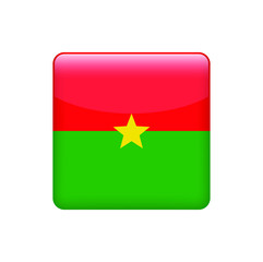 square Burkina Faso flag. Simple vector. National flag of Burkina Faso