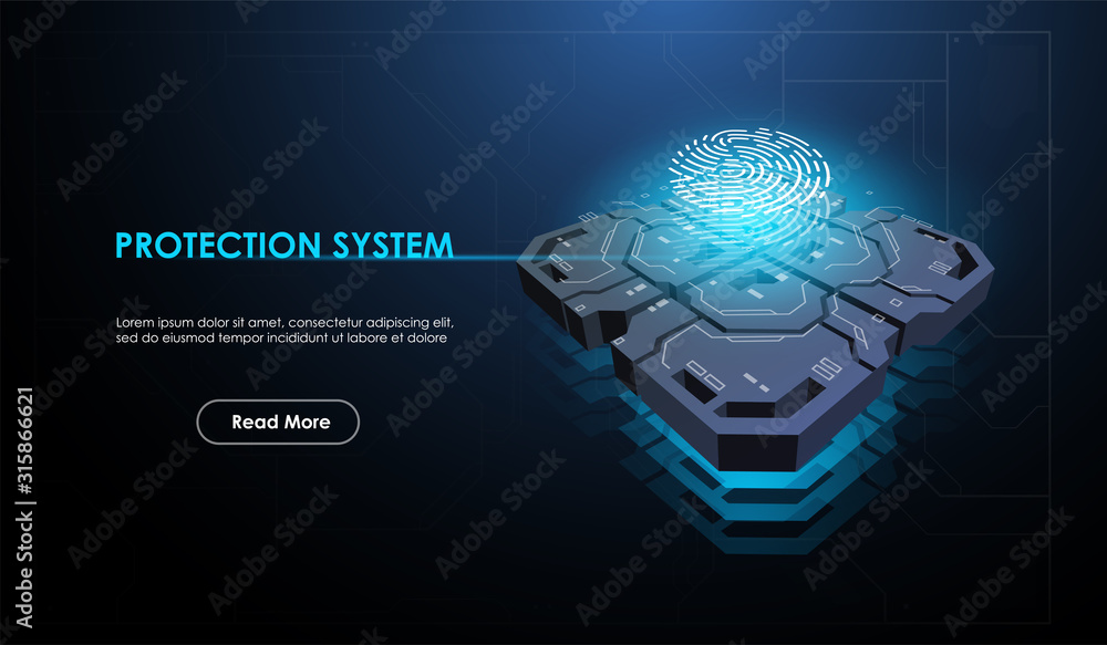 Poster cpu concept with futuristic hud elements. central computer processors concept. digital chip, futuris