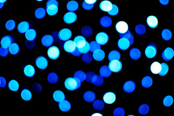 Blue abstract bokeh.