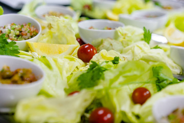 fresh salad with tomatoes and cheese