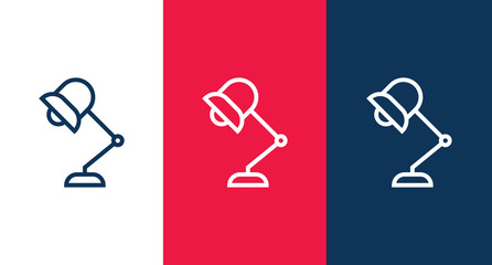 Desk lamp icon for web and mobile