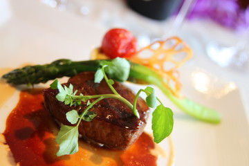 結婚式のステーキ