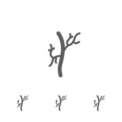 human artery outline icon. isolated line vector