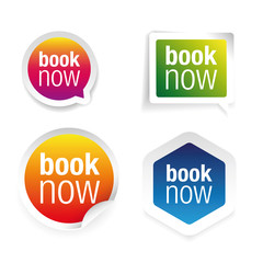 Book Now label tag set