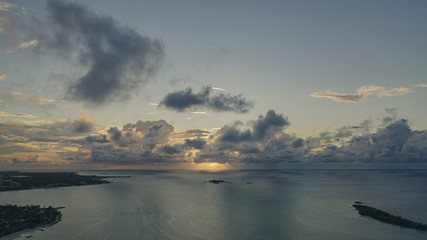 バハマ　BAHAMA Nassau　空撮　夕日　ドローン　海外　カリブ海　旅行　SNS　広告　素材　海　自然　ビーチ　