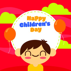 Happy children's day background template
