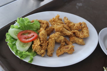 Original traditional fried chicken from Indonesia