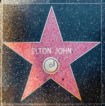 Elton Johns star on Hollywood Walk of Fame