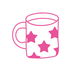 coffee cup drink with stars pattern