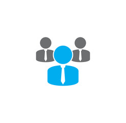 Group of business people related icon on background for graphic and web design. Creative illustration concept symbol for web or mobile app