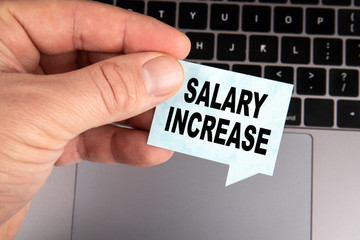 Salary Increase. Development, career, bonuses and planning concept