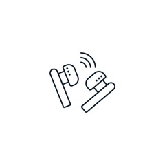 Obraz premium earphones creative icon. From Music icons collection. Isolated earphones sign on white background