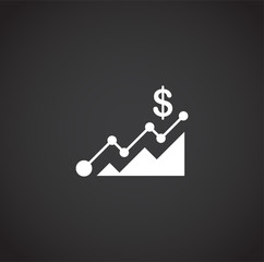 Investment related icon on background for graphic and web design. Creative illustration concept symbol for web or mobile app