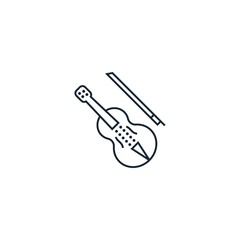 violin creative icon. From Music icons collection. Isolated violin sign on white background