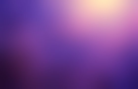 Background purple blur decorated shine on top. Golden glow abstract on deep violet empty illustration. Dark lilac defocused pattern.