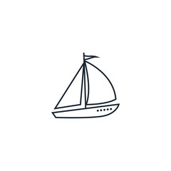 Sail boat creative icon. From Travel icons collection. Isolated Sail boat sign on white background