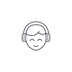 listen to music creative icon. From Music icons collection. Isolated listen to music sign on white background