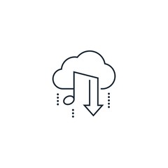 download music creative icon. From Music icons collection. Isolated download music sign on white background