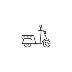 Moped creative icon. From Transport icons collection. Isolated Moped sign on white background