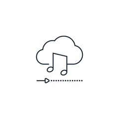 music streaming creative icon. From Music icons collection. Isolated music streaming sign on white background