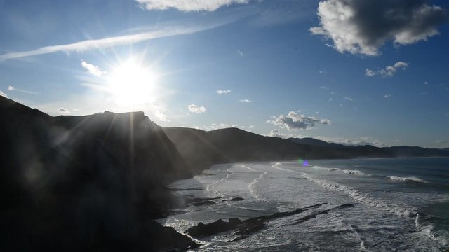 The Zumaia flysch on a clear summer day