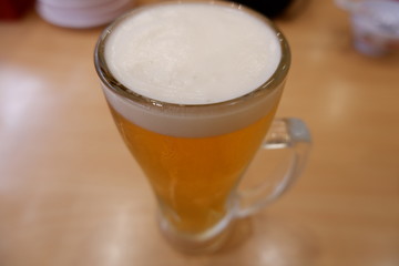 生ビール　泡