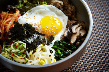 Bibimbap, Korean mixed rice with vegetable