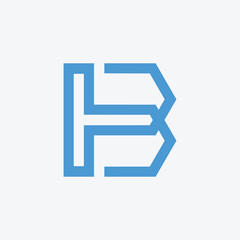 Letter Initial B T minimalist Logo Design Template. Vector design template minimalist for your application or corporate identity.