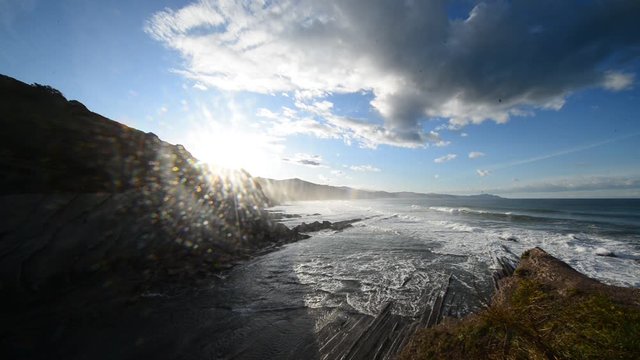 The Zumaia flysch on a clear summer day