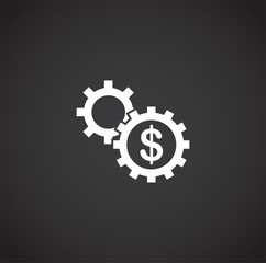 Investment related icon on background for graphic and web design. Creative illustration concept symbol for web or mobile app
