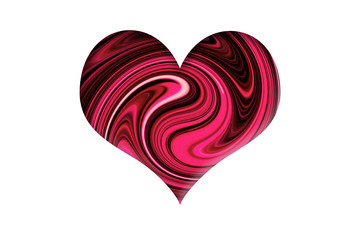 Fototapeta na wymiar Abstract heart shaped icon isolated on a white background