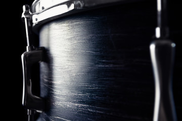 Detail of a drum kit closeup