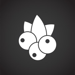 Fruit related icon on background for graphic and web design. Creative illustration concept symbol for web or mobile app.