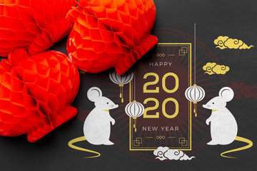 Chinese Happy New Year 2020 Background 