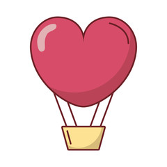 happy valentines day balloon air hot heart