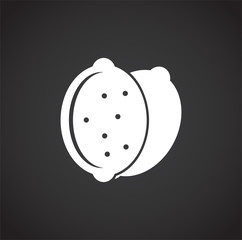 Fruit related icon on background for graphic and web design. Creative illustration concept symbol for web or mobile app.